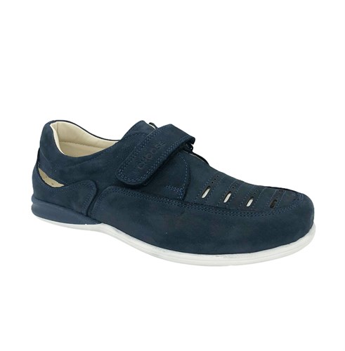 Школьные туфли для мальчика, цвет: синий, на липучке - фото 10856