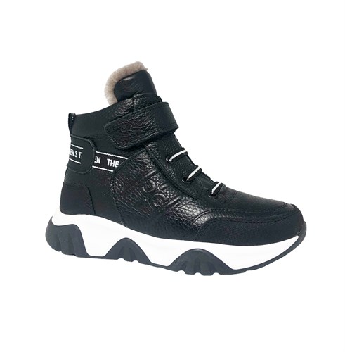 Ботинки для мальчика, цвет черный, липучка/шнурки - фото 20029