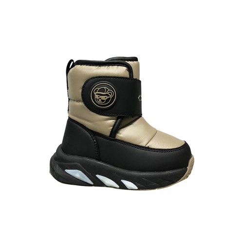 Ботинки для девочки, цвет бежевый/черный, на липучке 3837