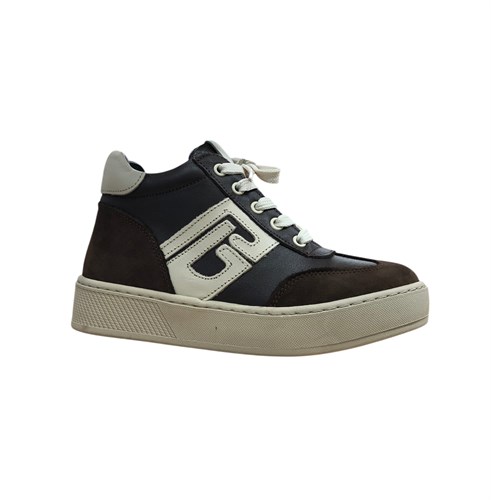 Ботинки кроссовочного типа для мальчика, цвет коричневый, шнурки, молния 3876