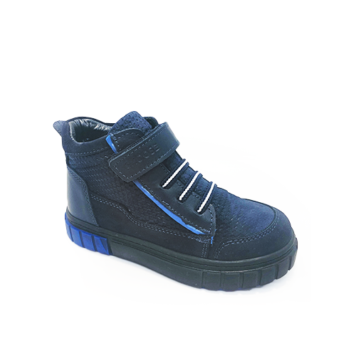 Ботинки демисезонные для мальчиков, цвет синий, шнурки/липучка - фото 4696
