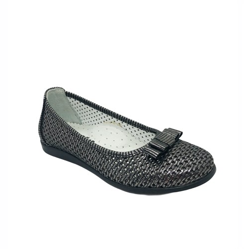 Туфли для девочки, цвет серый металлик - фото 5994