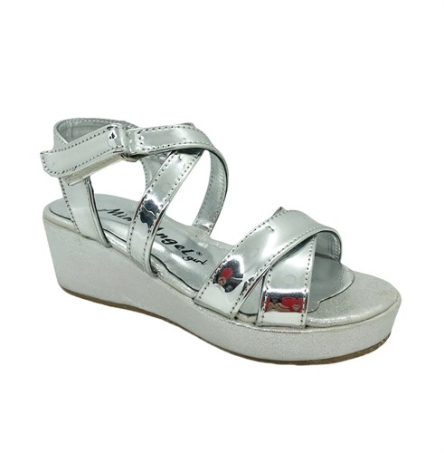 Туфли для девочки, цвет серебристый, на липучке - фото 9798