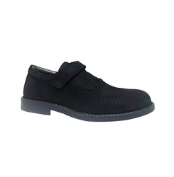 Школьные туфли для мальчика, классика, цвет черный, нубук, new