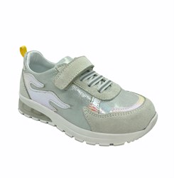 Кроссовки со светящейся подошвой, цвет: серебристо-серый, Арт-2143