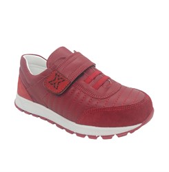 Кроссовки для девочки, цвет красный, липучка/шнурки