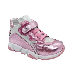 Ботинки для девочки, цвет розовый/лиловый, на липучке