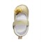 Пинетки-туфельки для девочки, золотистого цвета с украшением в виде цветка - фото 10191