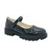 Туфли для девочки, цвет темно-синий (узор), ремешок на липучке - фото 10795