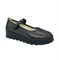 Туфли для девочки, цвет темно-серый, ремешок на липучке, перфорация - фото 10941
