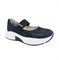 Туфли для девочки, цвет синий (узор), на резинке - фото 11244