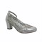 Туфли для девочки, цвет серебристый, на ремешке - фото 12937
