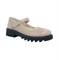 Туфли для девочки, цвет бежевый,ремешок на липучке - фото 14457