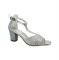 Туфли для девочки, цвет серебристый, с перемычкой - фото 15242
