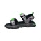 Сандалии для мальчика, цвет черный/зеленый, открытые нос и пятка, на липучках 3322 - фото 18479