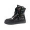 Ботинки демисезонные для девочки, цвет черный (принт буквы), молния/шнурки 3440 - фото 19698