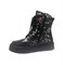 Ботинки зимние для девочки, цвет черный (принт буквы), молния/шнурки 3486