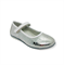 Туфли для девочки, цвет белый/серебристый, ремешок на липучке - фото 4792