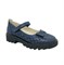Туфли для девочки, цвет синий, ремешок на липучке, бантик - фото 9341