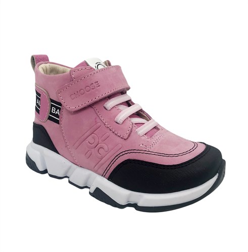Ботинки демисезонные, цвет розовый, шнурки/липучка - фото 7252