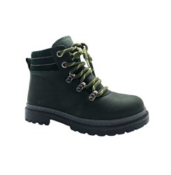 Ботинки для мальчика, цвет темно-зеленый, молния/шнурки