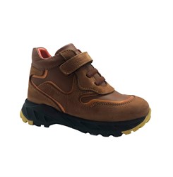Ботинки для мальчика, цвет коричневый, шнурки/липучка