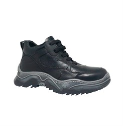 Ботинки кроссовочного типа для мальчика, цвет черный, шнурки/молния