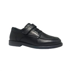 Школьные туфли для подростка, цвет: черный (каблук), липучка/шнурки