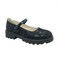Туфли для девочки, цвет темно-синий (принт с буквами),ремешок на липучке - фото 10805