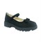 Туфли школьные для девочки, цвет черный, ремешок на липучке, перфорация - фото 10875