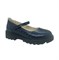 Туфли школьные для девочки, цвет синий, ремешок на липучке, перфорация - фото 10907