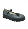 Туфли школьные для девочки, цвет серый, ремешок на липучке, перфорация - фото 10956