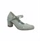 Туфли для девочки, цвет серебристый , на ремешке - фото 12890