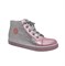 Ботинки - кеды для девочки, цвет розовый/серебристый, молния/шнурки - фото 13033