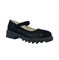 Туфли для девочки, цвет черный (нубук), на липучке, перфорация - фото 14567