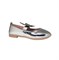 Туфли для девочки, цвет серебристый, на ремешке - липучка, декор - бабочка - фото 21288