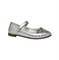 Туфли для девочки, цвет серебристый, на ремешке - липучка, декор - бантик - фото 21298