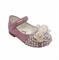 Туфли для девочки, цвет розовый, с декоративными стразами и цветком - фото 4714