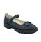 Туфли для девочки, цвет синий, на липучке, перфорация - фото 9331